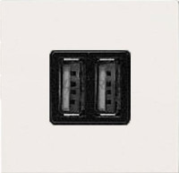 N2285 BL - Механизм USB зарядного устройства, 2М, 2х750 мА / 1х1500 мА, серия Zenit, цвет альпийский белый - 2CLA228500N1101 N2285 BL - Механизм USB зарядного устройства, 2М, 2х750 мА / 1х1500 мА, серия Zenit, цвет альпийский белый - 2CLA228500N1101