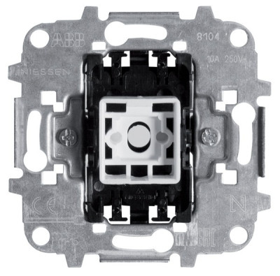 8110 - Механизм 1-клавишного проходного переключателя, 10А/250В - 2CLA811000A1001