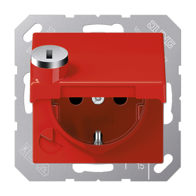 SCHUKO-розетка  с крышкой , AS1520BFKLSLRT