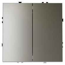 Проходной переключатель встраиваемый VOLTUM S70 двухклавишный 10А, (шелк), VLS020304