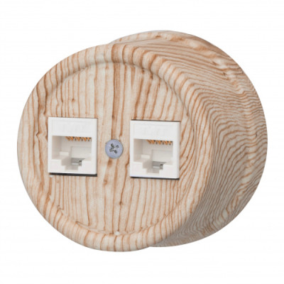BIRONI Лизетта Пластик Карельская сосна Розетка 2-ая RJ45, B1-302-13