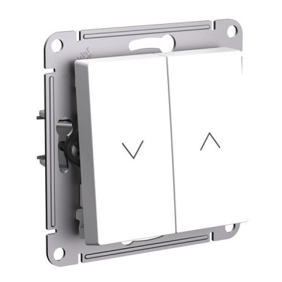 ATN000119 - ATLASDESIGN 2-клавишный ВЫКЛЮЧАТЕЛЬ ДЛЯ ЖАЛЮЗИ, сх.4, 10А, механизм, БЕЛЫЙ, Systeme Electric