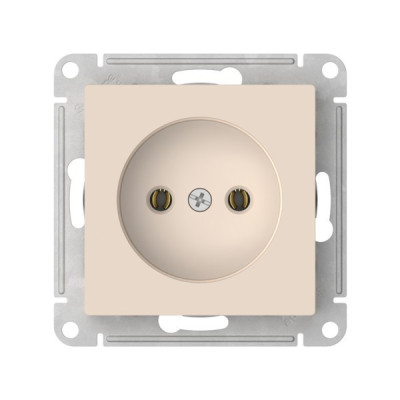 ATN000241S - ATLASDESIGN РОЗЕТКА без заземления без шторок, 16А, мех., быстрозажим. клем., БЕЖЕВЫЙ, Systeme Electric
