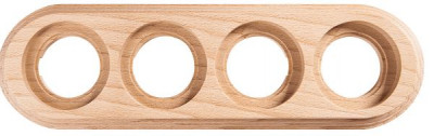Bironi Рамка 4 постовая, накладной монтаж, дерево, цвет Натурэль, BF1-640-10