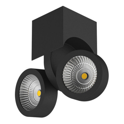 Lightstar 055373 Светильник SNODO LED 2*10W 1960LM 23G ЧЕРНЫЙ 3000K IP20 (в комплекте)
