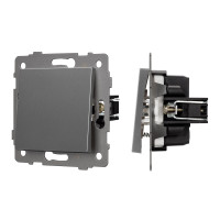 049881 - Механизм выключателя одноклавишный самовозвратный SWT-MKR1-PL-GR-V (250V, 10A) (Arlight, -)