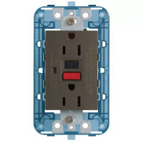 Vimar Двойная розетка 2P+T 15 A, американский стандарт с GFCI, Metal, 19296.M Vimar Двойная розетка 2P+T 15 A, американский стандарт с GFCI, Metal, 19296.M