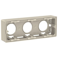 КОРОБКА для открытой установки, 3-постовая, бежевый