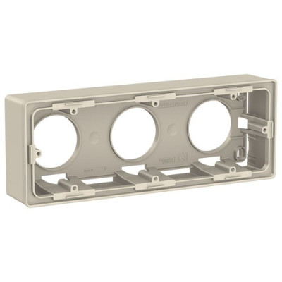 КОРОБКА для открытой установки, 3-постовая, бежевый