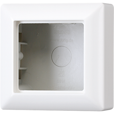 Рамка для вертикальной и горизонтальной установки, 1 пост, накладной монтаж; дюропласт; белый; AS500, AS581AWW