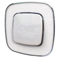 Legrand Выключатель 1-клавишный, вставка - белый, рамка - зеркало, серия Valena Allure