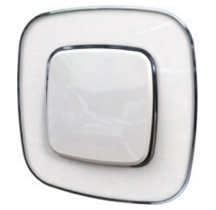 Legrand Выключатель 1-клавишный, вставка - белый, рамка - зеркало, серия Valena Allure