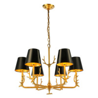 ST LUCE SL1123.203.06 Люстра подвесная ST-Luce Латунь/Черный, Золотистый E14 6*40W