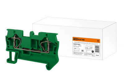 Зажим клеммный безвинтовой (ЗКБ) 2,5 мм2 31А зеленый TDM Electric, SQ0822-0092