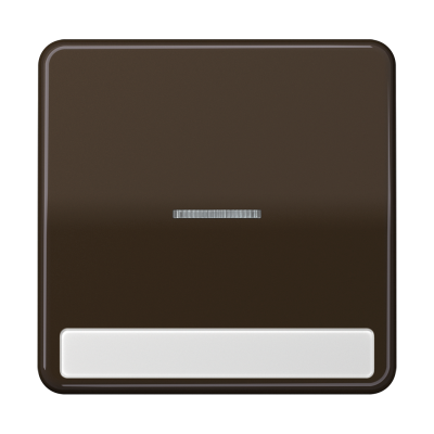 Клавиша с окошком для выключателя с подсветкой и полем для надписи; коричневая, CD590NAKO5BR