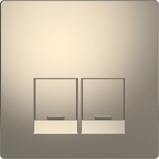 D-Life Накладка для 2-ных разъемов SE, с полем для надписи, никель