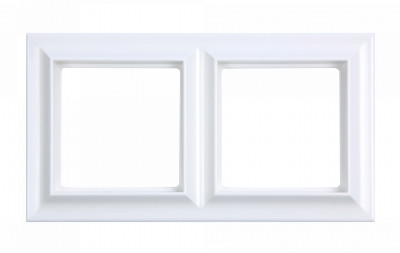 Рамка 2-поста; Eco Profi  Standart; термопласт; белый, EPS482WW