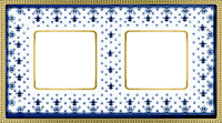 FD01472NEOB Fede Belle Epoque Porcelain Рамка 2-ная, Black Lys-Bright Gold