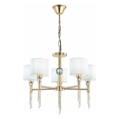 Evoluce SLE105153-05 Светильник подвесной Золотистый/Белый E27 5*60W