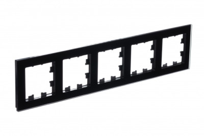 ATN321005 - ATLASDESIGN NATURE 5-постовая РАМКА, ОРГАНИЧЕСКОЕ СТЕКЛО ЧЕРНЫЙ, Systeme Electric