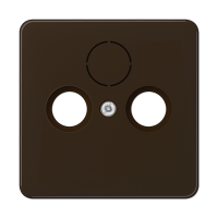 Крышка для SAT-TV-FM-розеток, фиксация винтом; термопласт; коричневый; CD500, CD561SATBR