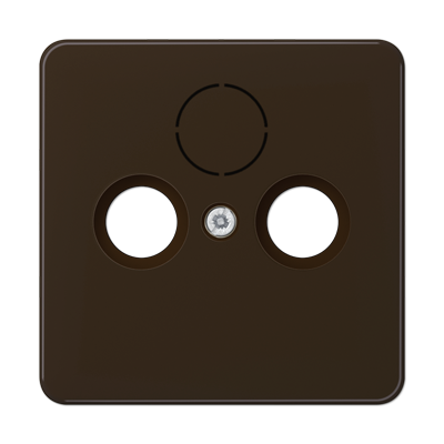 Крышка для SAT-TV-FM-розеток, фиксация винтом; термопласт; коричневый; CD500, CD561SATBR