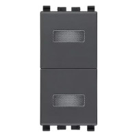 Vimar Индикатор на 1 модуль двойной с прозрачным диффузором серый, 20388