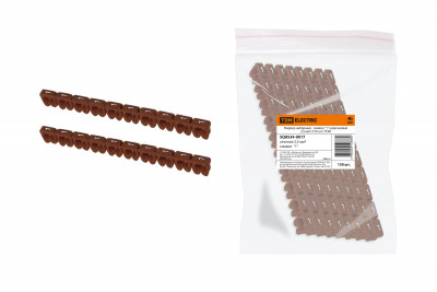 Маркер наборный - символ "1" коричневый 2,5 мм2 (150 шт.) TDM Electric, SQ0534-0017