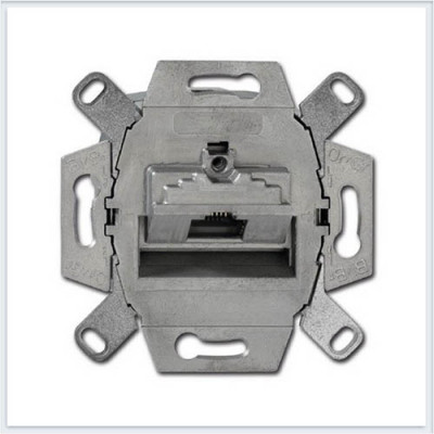 0216-102-507 0230-0-0466  Механизм 1-постовой компьютерной розетки 8 полюсов, RJ45; старый код 0230-0-0406 2