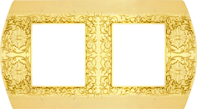 FD01422OB Fede San Remo Рамка 2-ная, Bright Gold