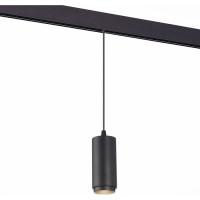ST LUCE ST357.433.06 Магнитный трековый светильник подвесной ZOOM Черный LED 1*6W 3000K 667Lm Ra>80 10-60° IP20 D60xH120 48V