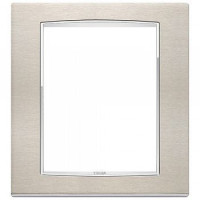 20668.C91 - Vimar Накладка классика для 8 модулей нержавеющая сталь натуральная зашкуреная