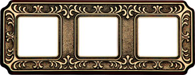 FD01353OB Fede Siena Рамка 3-ная, Bright Gold