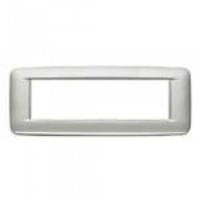 Vimar Накладка ROUND на 7 модулей серебро матовое с серебряным обрамлением, 20687.N13