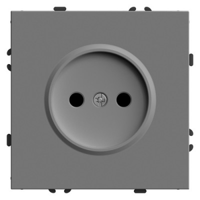 Feron Розетка 1-местная с защитной шторкой (механизм) б/з, 250В, 16А, серия Эмили, RST16-5109-10, платиново-серый, soft touch, 49954, STEKKER