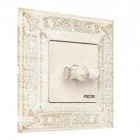 Fede Выключатель 1-клавишный, тумблерный, цвет White Decape, Серия Granada