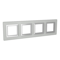 4404828 - ДКС Рамка из натурального стекла, "Avanti", светло-серая, 4 поста