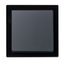 Выключатель 1-клавишный, вставка - антрацит, рамка - черный оникс, серия D-Life