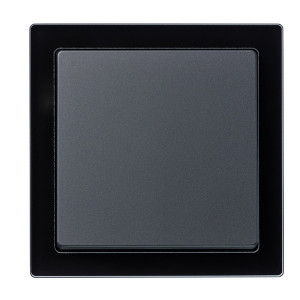 Выключатель 1-клавишный, вставка - антрацит, рамка - черный оникс, серия D-Life