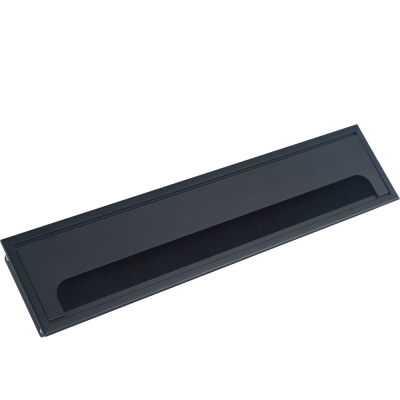 Donel Кабельный громмет (лючок) в стол, 350*80мм, цвет: черный, DCGR35080AN