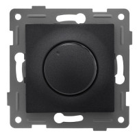 GUSI Bravo МЕХАНИЗМ диммера, 500 W, с накладкой и воротком, скрытая установка. Цвет графит. , С10Д6-010
