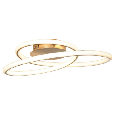 LUSSOLE INGERSOLL Люстра потолочная, цвет основания - матовое золото, плафон - акрил (цвет - белый), 1x44W LED, LSP-8346