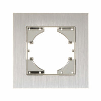 С1110-034 GUSI UGRA РАМКА 1-местная, алюминий, цвет серебро., С1110-034