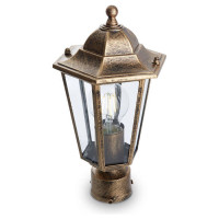 Светильник садово-парковый, 60W 230V E27 черное золото, 6103/PL6103 (на столб), Feron 11129