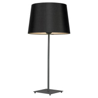 LUSSOLE MILTON Настольная лампа, цвет основания - черный, плафон - ткань (цвет - черный), 1x60W E27, LSP-0519