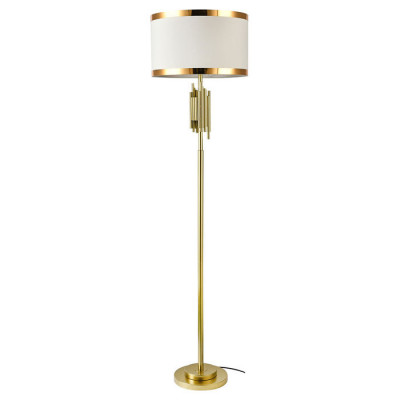 LUSSOLE Randolph Торшеры, цвет основания - бронзовый, плафон - ткань (цвет - белый), 1x60W E27, LSP-0622