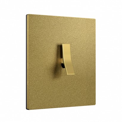 Fontini Выключатель 1-клавишный, цвет Sable Golden, тумблер - золото, Fontini, серия Font barcelona Bridge