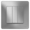BLANCA С/У 3-клавишный ВЫКЛЮЧАТЕЛЬ (cх.1+1+1), 10А, 250B, АЛЮМИНИЙ