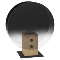 390143 Настольная лампа MILLENA, 1x40W(E27), сталь, черный, стекло, черно-серый, прозрачный