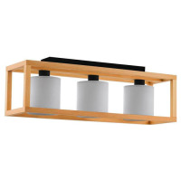 390098 Потолочный светильник GRANADOS, 3x40W, E27, L770, B200, H280, сталь, дерево, черный, коричнев